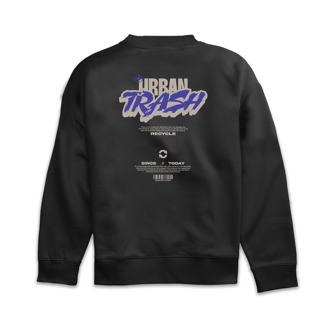 "URBAN TRASH" Oversized Sweatshirt